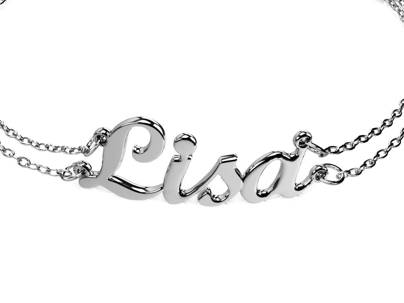 Bracciale Nome Corsivo - Argento