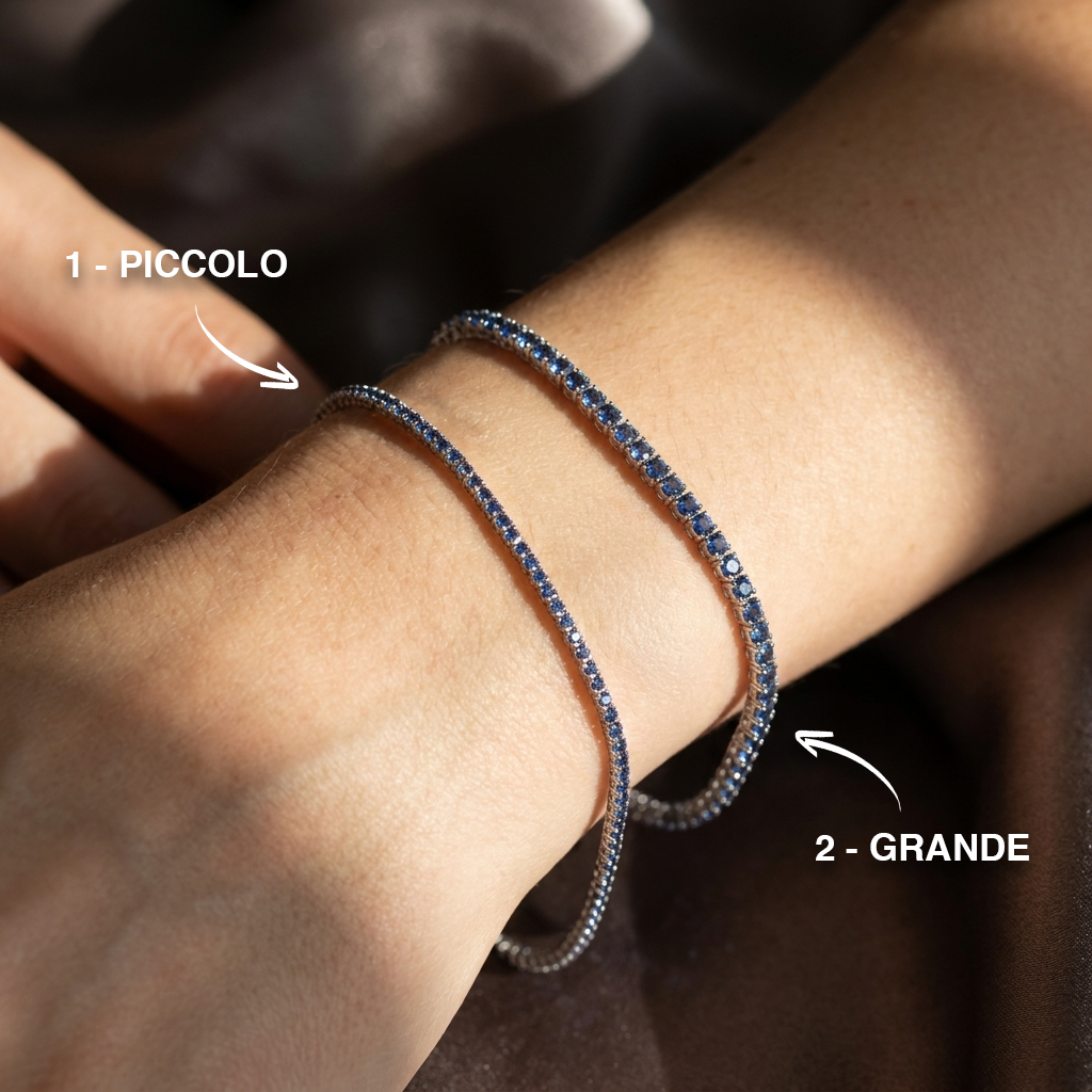Bracciale Saldato Tennis Blu - Nomissimo