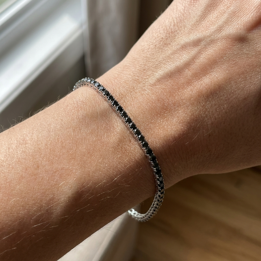 Bracciale Saldato Tennis Nero - Nomissimo