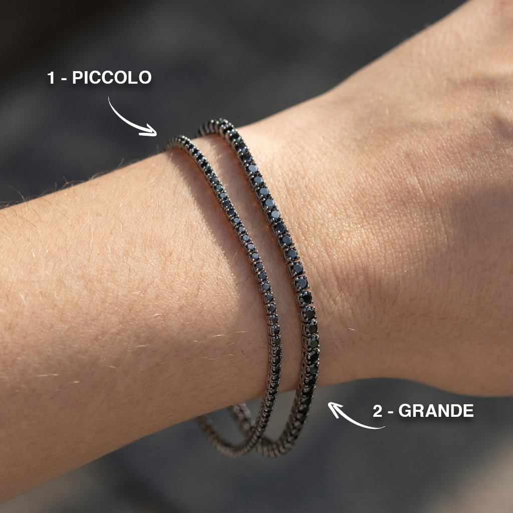 Bracciale Saldato Tennis Nero - Nomissimo