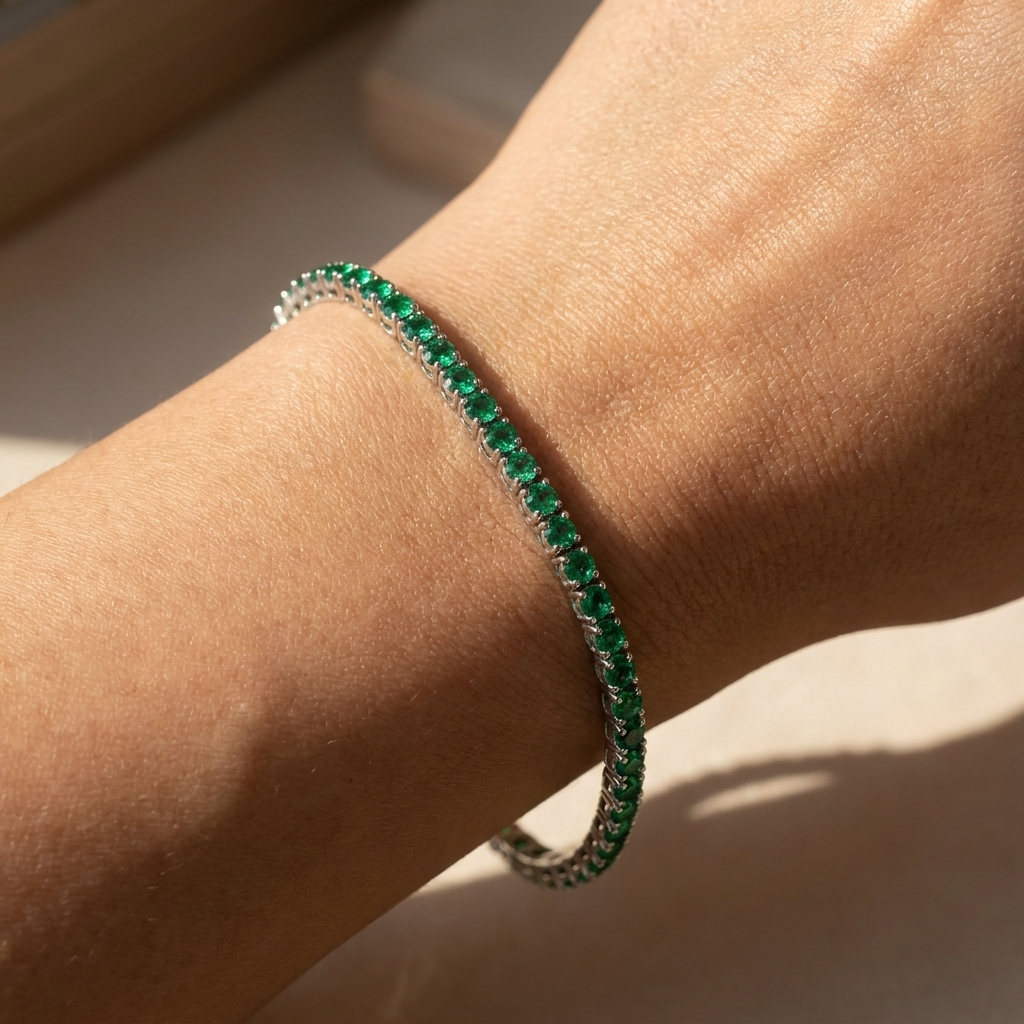 Bracciale Saldato Tennis Verde - Nomissimo