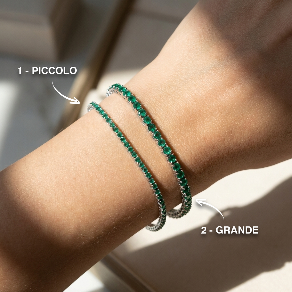 Bracciale Saldato Tennis Verde - Nomissimo