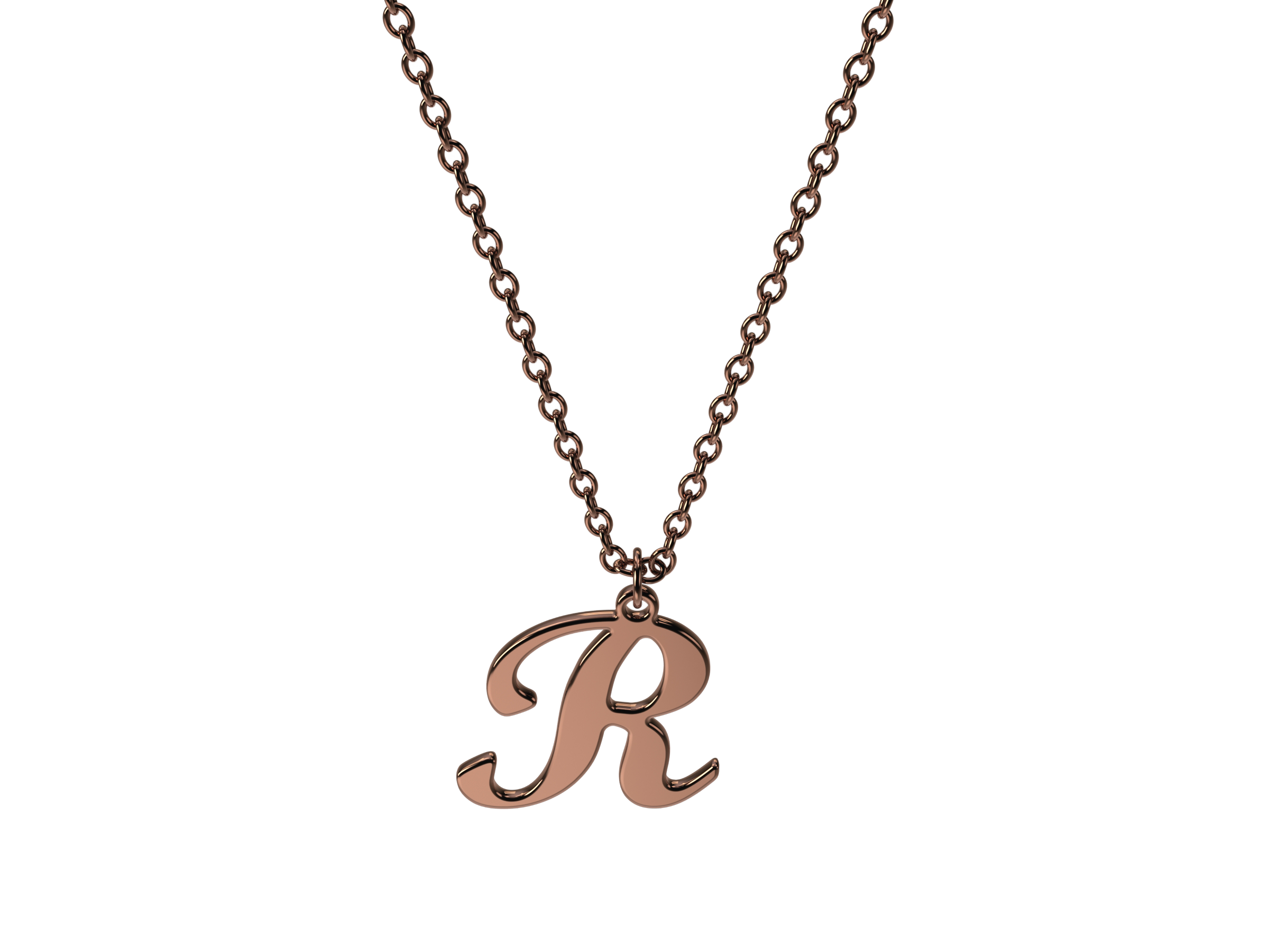 Collana Iniziale Corsivo - Argento