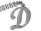 Collana Iniziale Corsivo - Argento