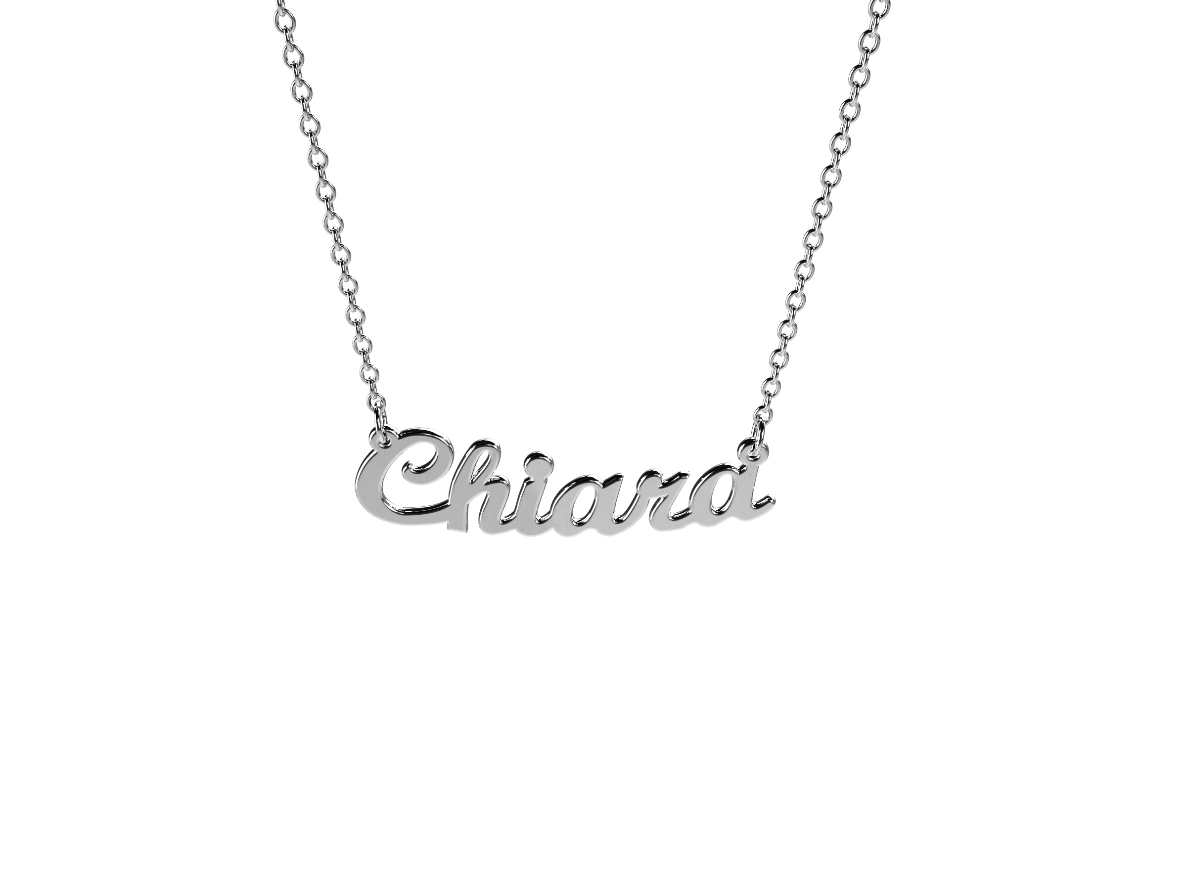 Collana Nome Corsivo - Argento
