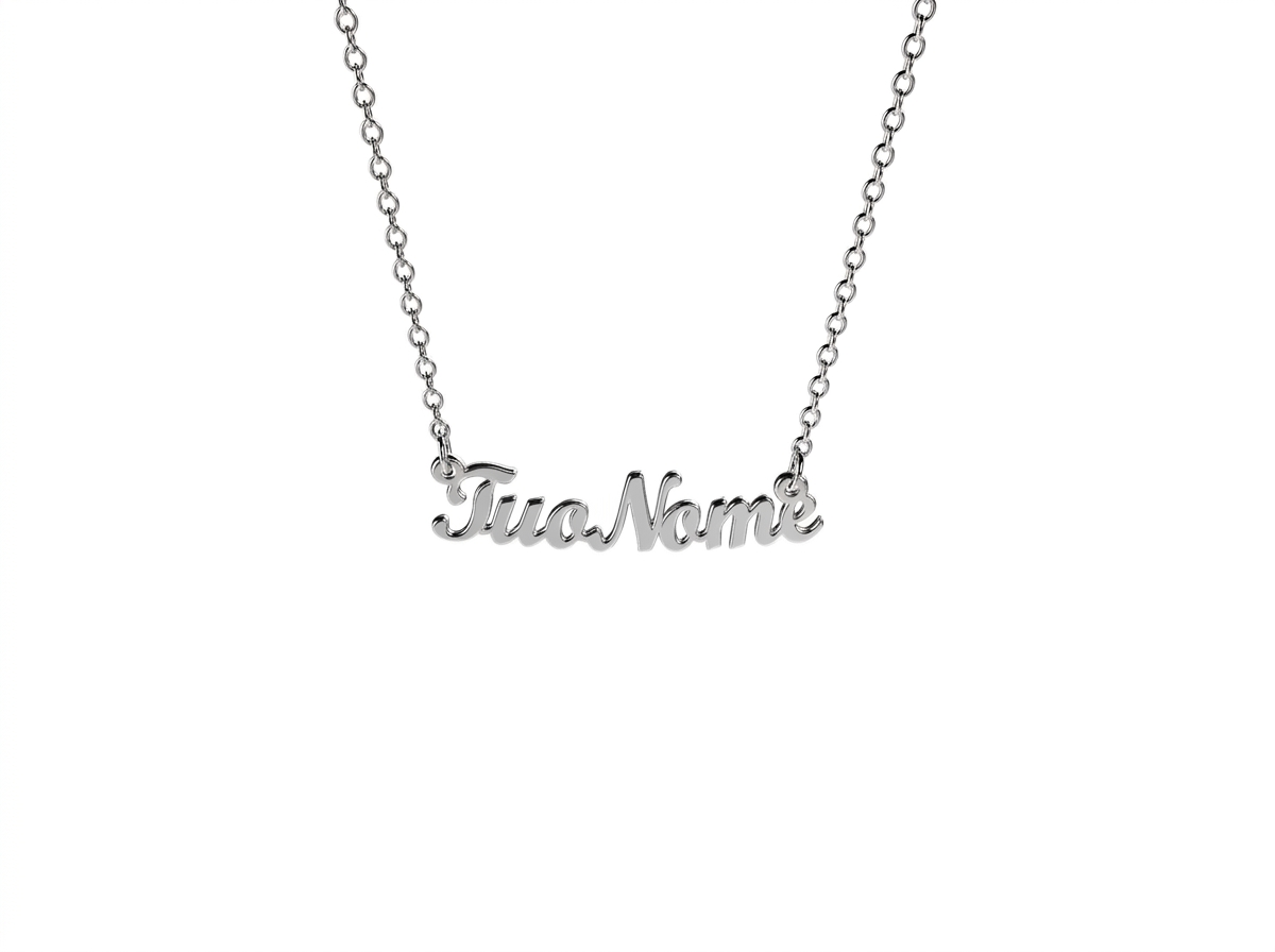 Collana Nome Corsivo - Argento