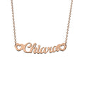 Collana con Nome Personalizzato in Argento 925 - Corsivo 2 Cuori Nomissimo