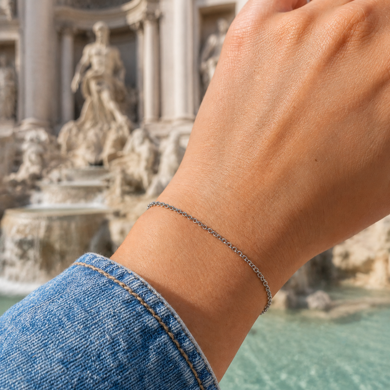 Bracciale Saldato in Acciaio Maglia Rolò - Nomissimo