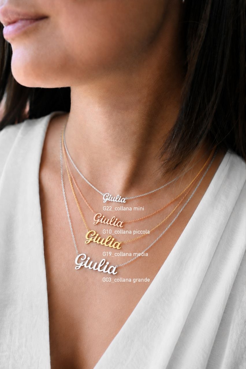 Collana con Nome Personalizzato in Argento 925 - Corsivo Nomissimo